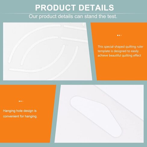 Clothing Quilting Template 2Pcs Quilting Template Plastic Sewing Patchwork Quilt Template Square Reusable Flower Line Creations Stencil DIY Craft Sewing Supply Tool 46cm in Saudi Arabia
