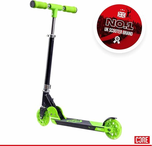 Scooter for Kids Ages 6-12 - CORE Foldy Kids Scooter, Kick Scooter, 2 Wheel Light-Up LED, Easy Folding Scooter, 3 Adjustable Height Handlebar, Pro Deck, Boys Scooter & Girls Scooter, 4 Colors in Kuwait