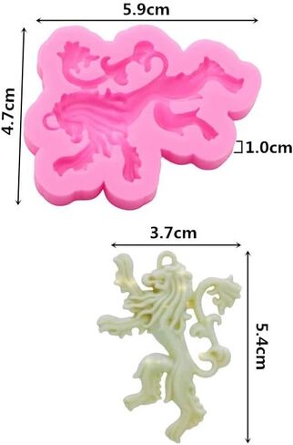 3D اللعب الأسد الحيوان الأدوات الراتنج المفاتيح قالب السيليكون مع عقد DIY بها بنفسك كريستال حلية الديكور الايبوكسي الحلويات فندان الأمتعة علامة الحرفية قلادة الأقراط قلادة الحلوى in Kuwait