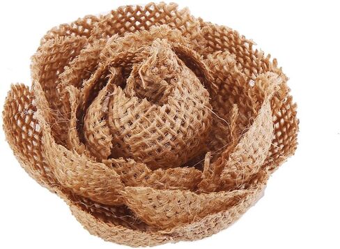 DECORA 12 Pieces Handmade Burlap Rose Flowers for Wedding Decoration DIY Craft Making in Kuwait