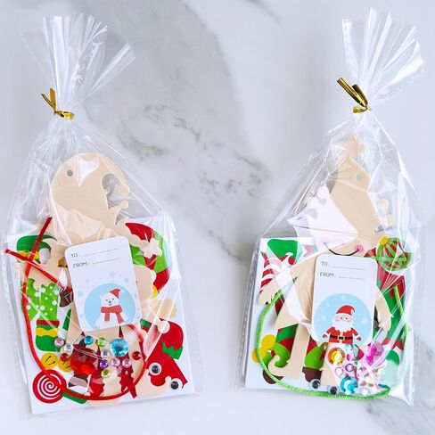 Winlyn 24 Sets Christmas Craft Kits Winter Crafts DIY Santa's Helper Elf Ornaments Decorations Arts Sets Elf Christmas Foam Stickers for Kids Holiday Festive Home Classroom Activities Party Favors in Saudi Arabia