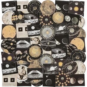 مجموعة ملصقات سماوية لعلم الفلك على الطراز العتيق (92 قطعة)، ملصقات مخططة لعلم التنجيم على شكل كوكب القمر والفضاء لسجلات القصاصات غير المرغوب فيها، لوازم المجلات الرصاصة، ألبوم الحرف اليدوية، حافظات الهاتف، أجهزة الكمبيوتر المحمولة، التقويمات، دفتر الملاح in Kuwait