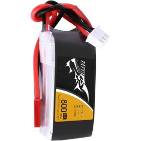 حزمة بطارية TATTU 800mAh 7.4V 45C 2S1P LiPo مع قابس JST-SYP لحجم صغير FPV Torrent 110 in Kuwait