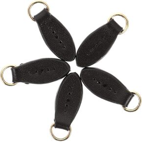 SUPVOX Leather Zipper Heads, Leather Leaf Zipper Pull, 5Pcs Brown Purse Tag for Bag Purse Replacement