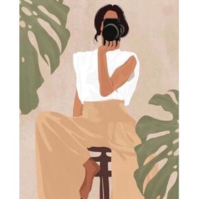Tucocoo Leisurely Vacation Painting by Number Kits on Canvas Paint by Numbers for Adults and Beginner Easy to Painting with Brushes and Acrylic Pigment for Home Decor and Gift Without Frame 16x20inch