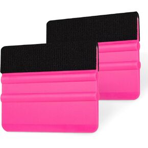 Squeegee for Vinyl - 2Pack Squeegee Tool for LYA Vinyl Craft Adhesive Vinyl - Cricut Vinyl Scraper for Vinyl Crafter & Car Film Wrap（Macaron Rose Pink） in Kuwait