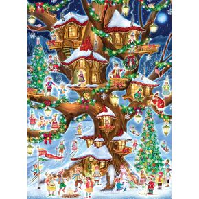 Elves Treehouse Jigsaw Puzzle 1000 Piece by Vermont Christmas Company in Kuwait