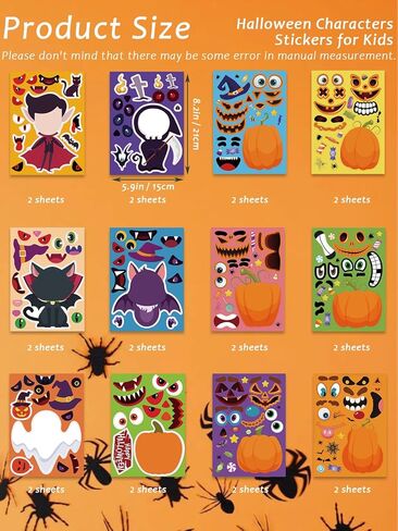 22 Sheets Christmas Make Your Own Characters Mix and Match Sticker Sheets - Xmas Make-a-face Paper Stickers for Kids Toddlers in Kuwait