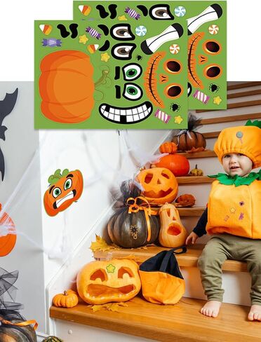 22 Sheets Christmas Make Your Own Characters Mix and Match Sticker Sheets - Xmas Make-a-face Paper Stickers for Kids Toddlers in Kuwait