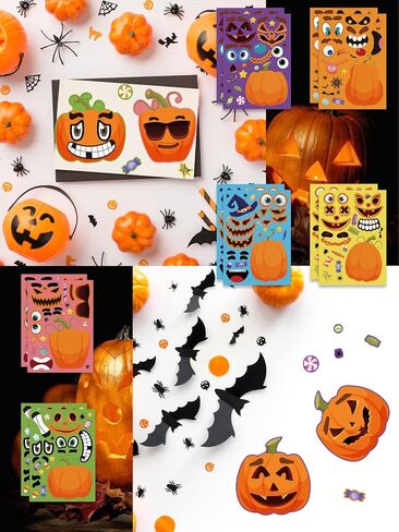 22 Sheets Christmas Make Your Own Characters Mix and Match Sticker Sheets - Xmas Make-a-face Paper Stickers for Kids Toddlers in Kuwait