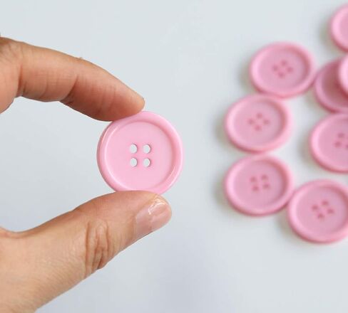 100pcs 1 Inch(25mm) Beige Buttons 4 Holes Resin Button for Sewing and DIY Crafts in Kuwait