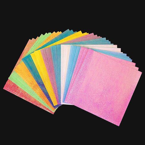 ورق اوريغامي، 200 ورقة مزدوجة الجوانب 20 لون قوس قزح مربع قابلة للطي للرافعة، النجوم، الطائرات، الطائرات، الطائرات، ورق الحرف اليدوية للأطفال فنون اصنعها بنفسك - 15.24 سم in Kuwait