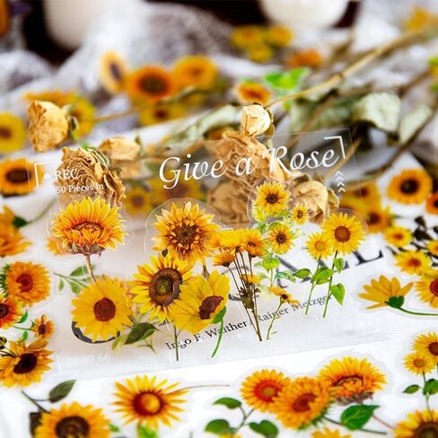 160 Pcs Transparent Flower Stickers for Scrapbooking Junk Journal Diary Planner Bujo Notebook Collage Water Bottle Phone Case Envelope DIY Craft Decoration, 80 Patterns in Saudi Arabia