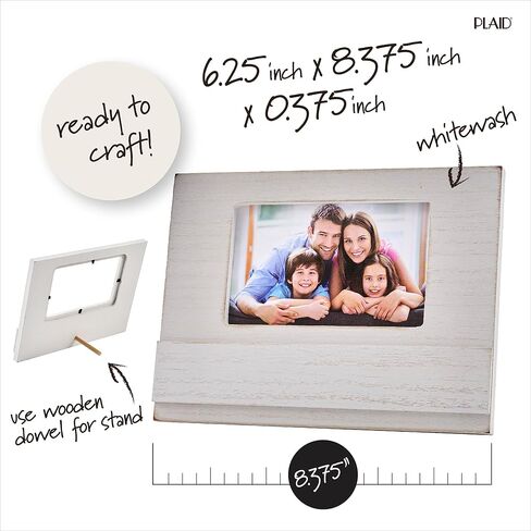 بليد اطار رسائل خشب غير مكتمل، سطح خشبي 6 انش × 8 انش، مثالي لمشاريع الفنون والحرف اليدوية، 63525 in Kuwait