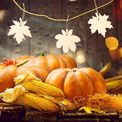 60 Pieces Unfinished Wooden Maple Fall Leaves Craft Blank Leaf Shape Cutout Thanksgiving Ornament for Thanksgiving Fall Party DIY Decoration in Saudi Arabia