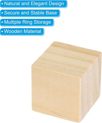 PATIKIL 1.2 Inch Unfinished Wooden Blocks, 30 Pack Natural Wood Cube Square Wood Blocks for DIY Craft Art Project Making in Saudi Arabia