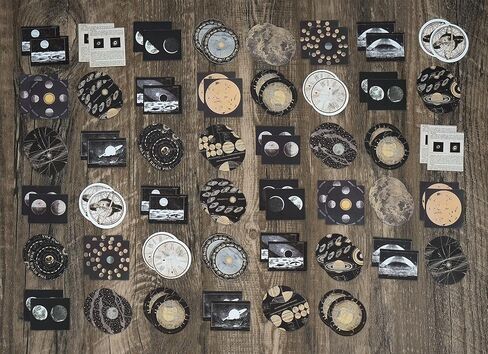 مجموعة ملصقات سماوية لعلم الفلك على الطراز العتيق (92 قطعة)، ملصقات مخططة لعلم التنجيم على شكل كوكب القمر والفضاء لسجلات القصاصات غير المرغوب فيها، لوازم المجلات الرصاصة، ألبوم الحرف اليدوية، حافظات الهاتف، أجهزة الكمبيوتر المحمولة، التقويمات، دفتر الملاح in Kuwait