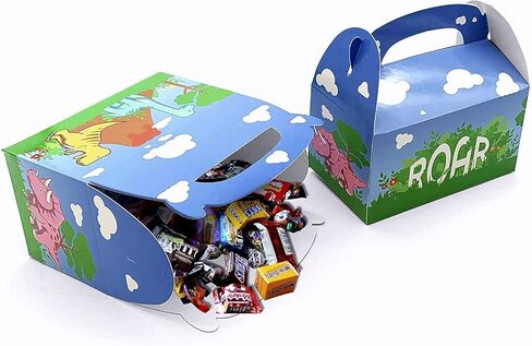 علبة من 24 قطعة ديناصور للحفلات من Adorox حقائب حلوى الديناصورات للأطفال أعياد الميلاد حزب صناديق الهدايا in Kuwait