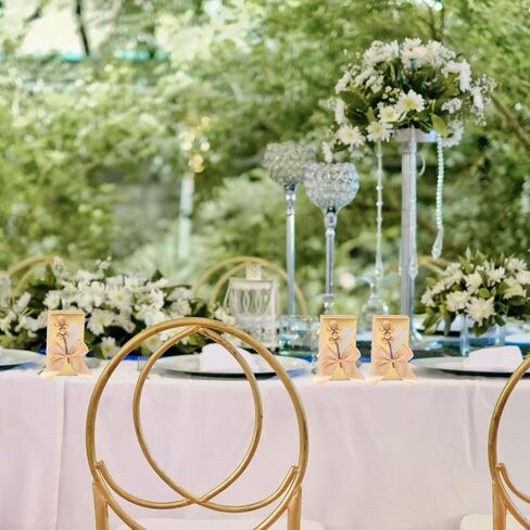 ساجود 50 عبوة من صناديق الهدايا الورقية الذهبية مع شريط وزهور خرز صغيرة، صندوق هدايا حفلات ذهبي لامع لتغليف الحلوى والكوكيز والشوكولاتة والشموع الحرفية in Kuwait