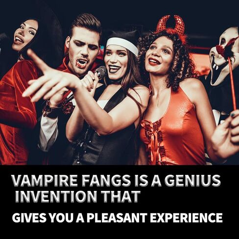 وونصنز 3 قطع من انياب مصاصي الدماء القابلة للسحب للهالوين، لا تخدش اللثة، اسنان مصاصي الدماء المرعبة، اسنان وهمية تنكرية، اسنان مصاص دماء مزيفة، دعامات قابلة للسحب، اسنان مصاص دماء مرعبة in Kuwait