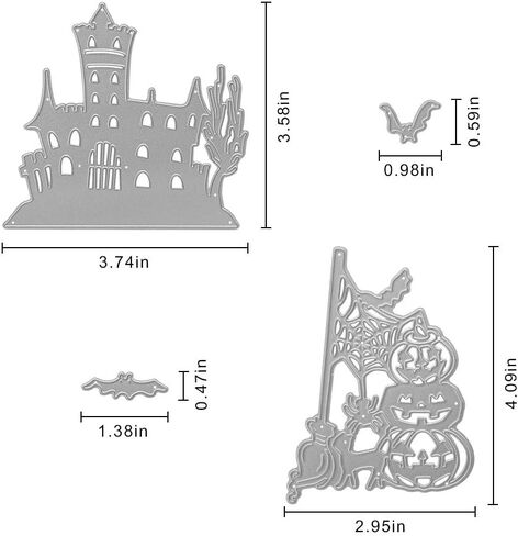 Metal Die Cuts Halloween Cutting Dies for Card Making Scrapbooking Paper Craft Album Stamps DIY Décor (Happy Halloween Letter) in Saudi Arabia