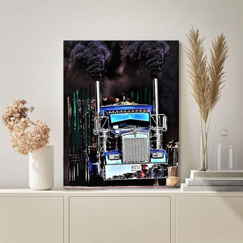 5D DIY الماس اللوحة شاحنة 16X20 بوصة الحفر الكامل جولة حجر الراين التطريز لتزيين الجدران in Kuwait