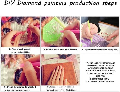 لوحة ماسية خماسية الأبعاد يمكنك صنعها بنفسك بحجر الراين بالكامل من خلال مجموعات الأرقام للبالغين والنساء والرجال، حرفة فنية لتزيين جدران المنزل in Kuwait