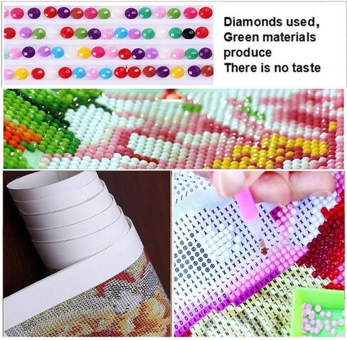 لوحة ماسية خماسية الأبعاد يمكنك صنعها بنفسك بحجر الراين بالكامل من خلال مجموعات الأرقام للبالغين والنساء والرجال، حرفة فنية لتزيين جدران المنزل in Kuwait