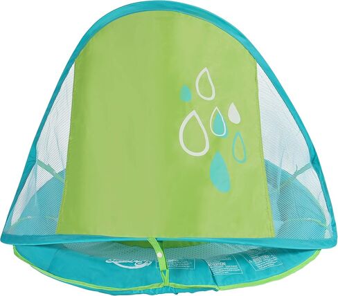 SwimWays Baby Spring Float with Canopy - Inflatable Float for Children with Detached Floating Toys and UPF Sun Protection - Aqua/Green in Saudi Arabia