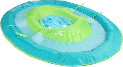 SwimWays Baby Spring Float with Canopy - Inflatable Float for Children with Detached Floating Toys and UPF Sun Protection - Aqua/Green in Saudi Arabia