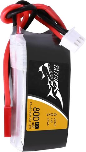حزمة بطارية TATTU 800mAh 7.4V 45C 2S1P LiPo مع قابس JST-SYP لحجم صغير FPV Torrent 110 in Saudi Arabia
