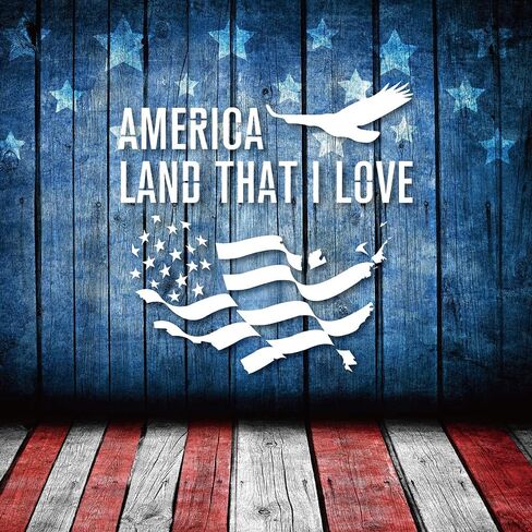 Hying 9PCS Patriotic Stencils for Painting on Wood Wall, 7.9 x 7.9 Inch Reusable 4th of July Stencils, Labor Day American Flag USA Patriotic Stencil Template for DIY Crafts Decorations Supplies in Saudi Arabia