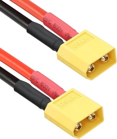 RIIEYOCA XT60 أنثى إلى XT60 موصل سالب مع سلك سيليكون 0.5 متر 12AWG لبطارية ليبو RC طائرة بدون طيار FPV in Kuwait