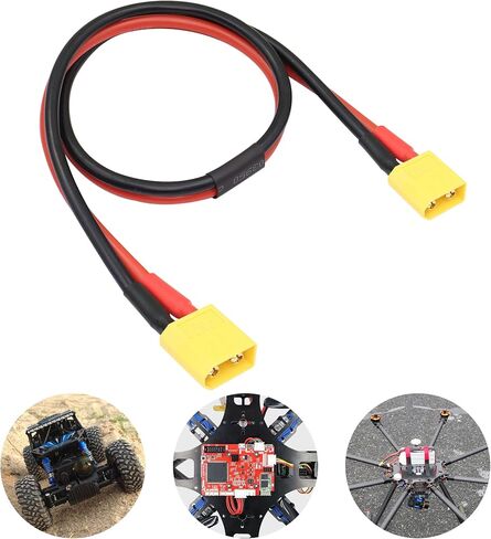 RIIEYOCA XT60 أنثى إلى XT60 موصل سالب مع سلك سيليكون 0.5 متر 12AWG لبطارية ليبو RC طائرة بدون طيار FPV in Kuwait