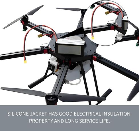 RIIEYOCA XT60 أنثى إلى XT60 موصل سالب مع سلك سيليكون 0.5 متر 12AWG لبطارية ليبو RC طائرة بدون طيار FPV in Kuwait