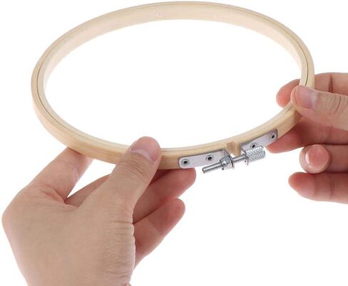 اداسي حلقة تطريز دائرية مقاس 16 انش مصنوعة من الخيزران بتصميم دائرة متقاطعة للتطريز والغرز المتقاطعة in Kuwait