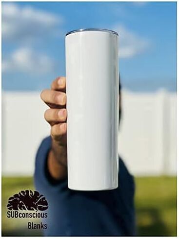 الفراغات الباطنة 20oz البهلوانات التسامي، 2-حزمة فارغة، أكواب شرب نحيفة مستقيمة مع 2 قش بلاستيكية قابلة لإعادة الاستخدام وغطاءين، يدعم عمليات نقل الحرارة DIY، جدار مزدوج من الفولاذ المقاوم للصدأ، استخدام السفر in Kuwait