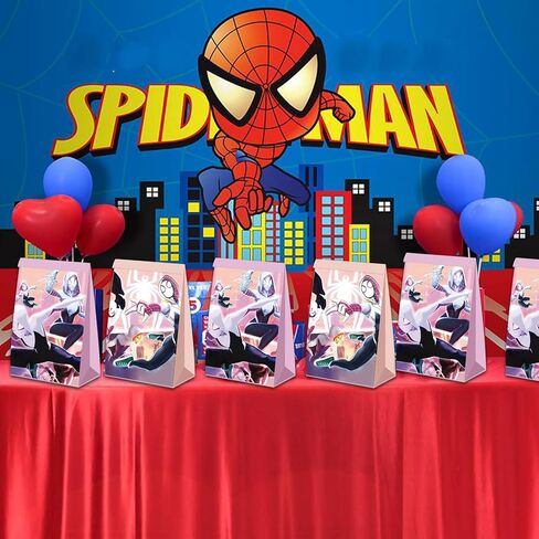 16 قطعة من أكياس حفلات العنكبوت الوردي من Nuwontun هدايا حفلات العنكبوت جوين للأطفال والبنات العنكبوتية ومستلزمات الحفلات والزينة in Kuwait