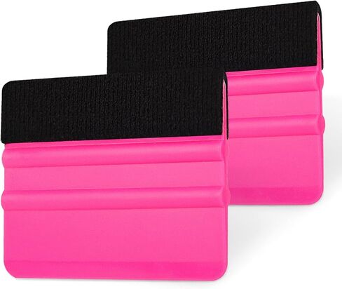 Squeegee for Vinyl - 2Pack Squeegee Tool for LYA Vinyl Craft Adhesive Vinyl - Cricut Vinyl Scraper for Vinyl Crafter & Car Film Wrap（Macaron Rose Pink） in Kuwait