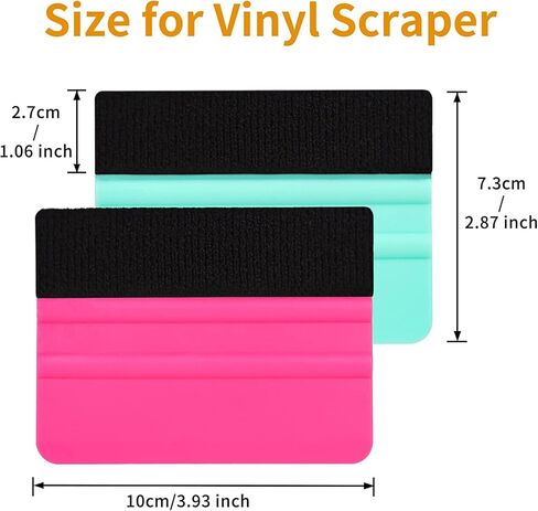 Squeegee for Vinyl - 2Pack Squeegee Tool for LYA Vinyl Craft Adhesive Vinyl - Cricut Vinyl Scraper for Vinyl Crafter & Car Film Wrap（Macaron Rose Pink） in Kuwait