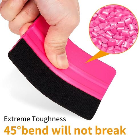 Squeegee for Vinyl - 2Pack Squeegee Tool for LYA Vinyl Craft Adhesive Vinyl - Cricut Vinyl Scraper for Vinyl Crafter & Car Film Wrap（Macaron Rose Pink） in Kuwait