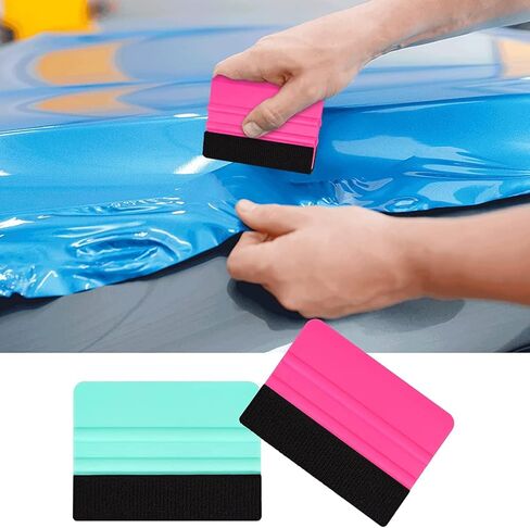 Squeegee for Vinyl - 2Pack Squeegee Tool for LYA Vinyl Craft Adhesive Vinyl - Cricut Vinyl Scraper for Vinyl Crafter & Car Film Wrap（Macaron Rose Pink） in Kuwait