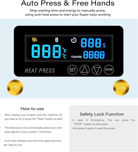 ماكينة ضغط حراري هيدروليكية أوتوماتيكية 4 طن مع إطلاق تلقائي، ألواح تسخين مزدوجة 3 × 5 بوصة، حزمة ملحقات كاملة in Kuwait