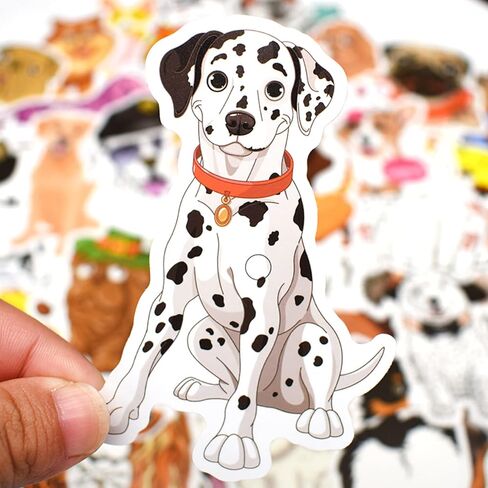 Skylety 130 Pieces Cute Dog Stickers Vinyl DIY Puppy Stickers Waterproof Stickers for Water Bottles Laptop Scrapbook Skateboard Bicycle Car Phone Cases in Saudi Arabia