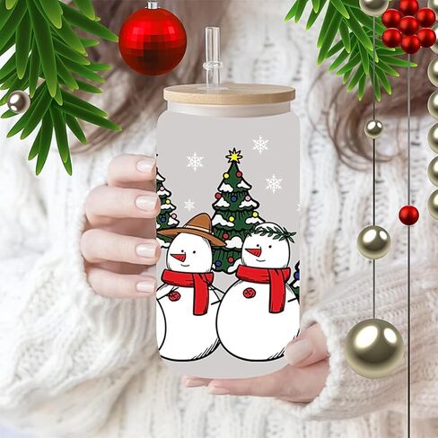 4 ورقات عيد الميلاد بالأشعة فوق البنفسجية DTF كأس نقل للزجاج، فرك عيد الميلاد على النقل للحرف اليدوية في فصل الشتاء ثلج حلوى قصب مقاوم للماء للأشعة فوق البنفسجية DTF ملصقات نقل للأكواب الزجاجية الأثاث DIY الحرفية ديكور عيد الميلاد in Kuwait