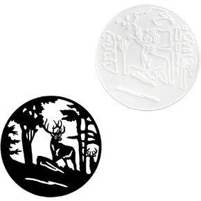 Deer Wall Decor Resin Mold, 12*12 inches Deer Resin Silicone Mold, Unique Resin Molds Deep Forest Deer, for Wall Decor, Home Office Decoration, Resin Casting Art Crafts in Kuwait