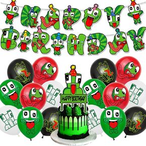 لوازم حفلات اعياد الميلاد لا توصف للاطفال، مجموعة ديكورات لا توصف تتضمن لافتة وبالونات لتزيين الكيك وهدايا الحفلات للاولاد والبنات in Kuwait