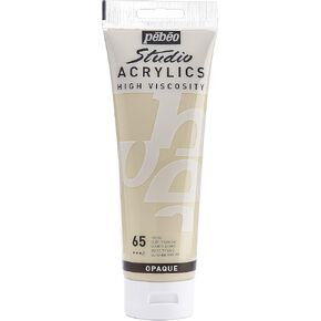 Pebeo Studio Acrylics High Viscosity, Fine Acrylic, 250 ml - Buff Titanium in Kuwait