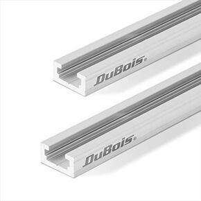 DuBois 51011 36 Inch Double-Cut Profile Universal T-Track with Predrilled Mounting Holes, 2-Pack, Aluminum T Track for Woodworking Jigs and Fixtures, Drill Press Table, Router Table, Workbench in Saudi Arabia