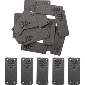 واي بول 40 قطعة من ملصقات الجلد الصناعي من الجلد الصناعي مخيط يدويا على الملصق ملصق منقوش يدويا للكروشيه والجينز والشنط والاحذية والقبعة والاكسسوارات والملابس (لوف، رمادي) in Kuwait